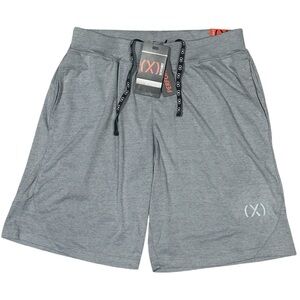 2XIST Men’s Athletic Shorts Gray Logo Drawstring L New